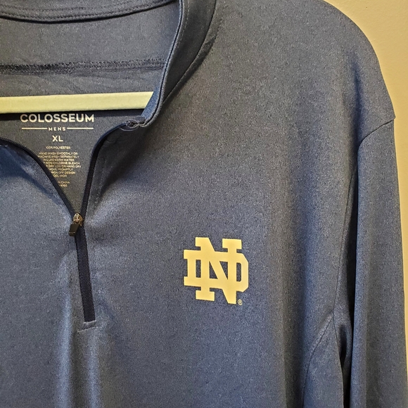 (2) Norte Dame XL Quarter-Zip Pullovers Mens Lightweight Sports College Football - Picture 9 of 15